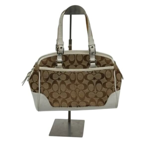 Coach Signature Canvas Handbag EUC - Picture 4 of 16